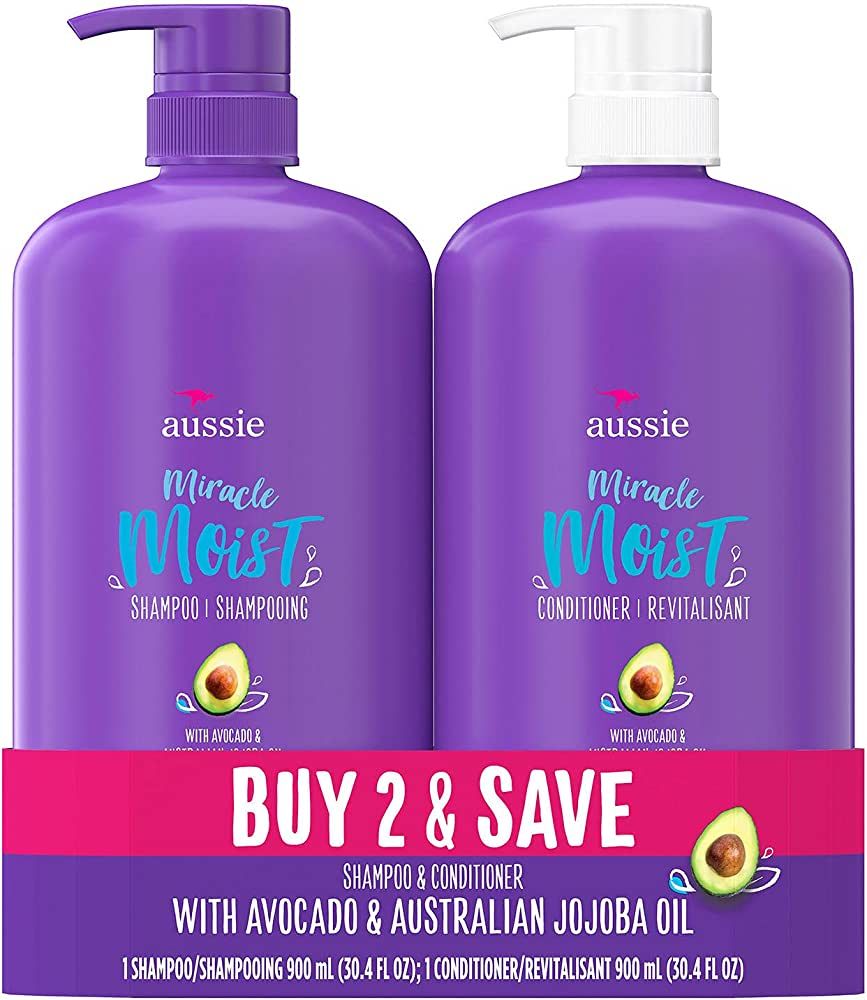 Aussie Miracle Moist Paraben Free Shampoo and Conditioner (30.4 fl. oz. each) | Amazon (US)