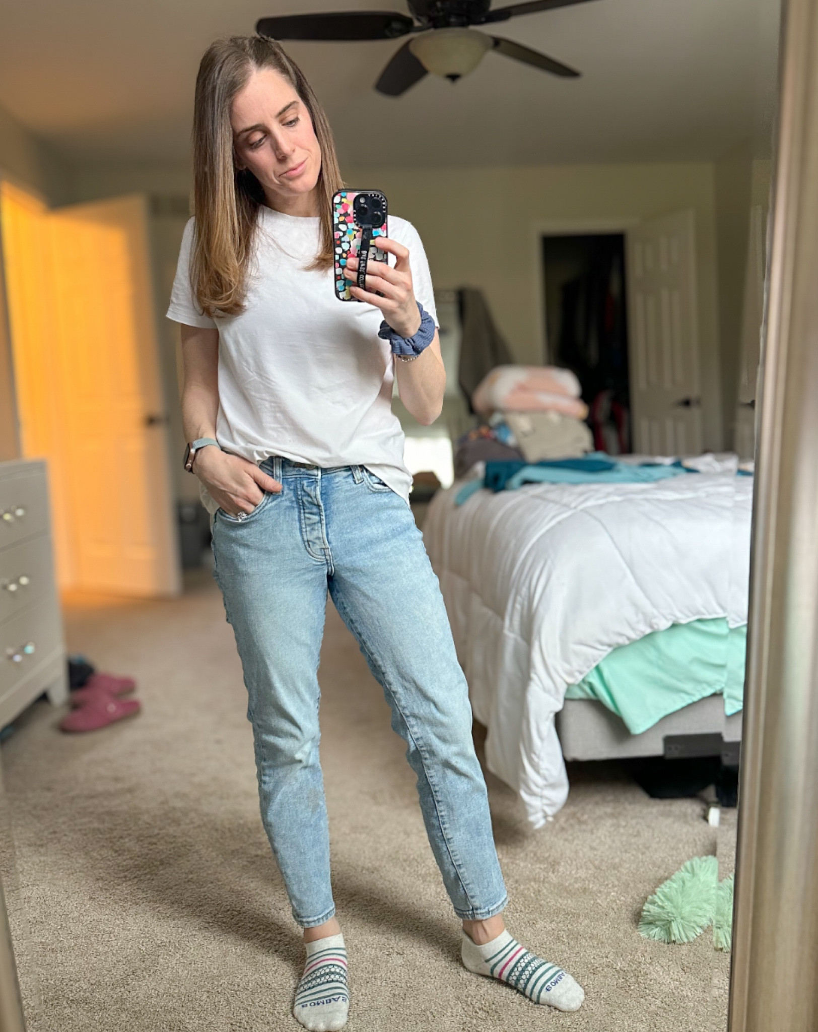 basic spring look - always a white tee and light jeans.  jeans on sale for $15!  similar tagged as well plus my fav white tees (i have 5 of the JCrew ones - currently under $20)

#LTKsalealert #LTKstyletip #LTKfindsunder50