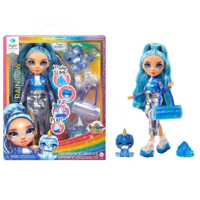 Rainbow High Skyler Blue with Slime Kit & Pet 11'' Shimmer Doll with DIY Sparkle Slime, Magical Y... | Target