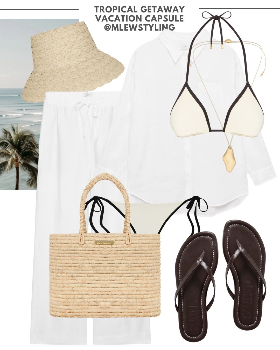 Outift for a day at the beach 🌊

Tag: Monday swimwear bikini, straw beach bag, leather flip flop sandals, aritzia linen lodge pants, linen button down, beach hat, reformation pendant necklace, beach vacation outfit

#LTKTravel #LTKgrwm #LTKootd