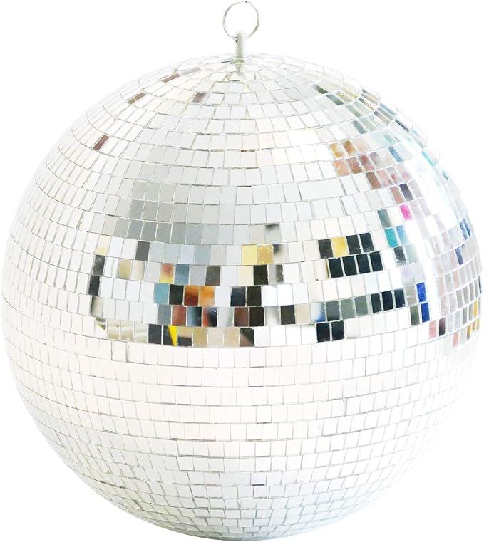 Youdepot 12 Inch Mirror Ball Hanging Disco Lighting Ball for DJ Club Stage Bar Party Wedding Holi... | Amazon (US)