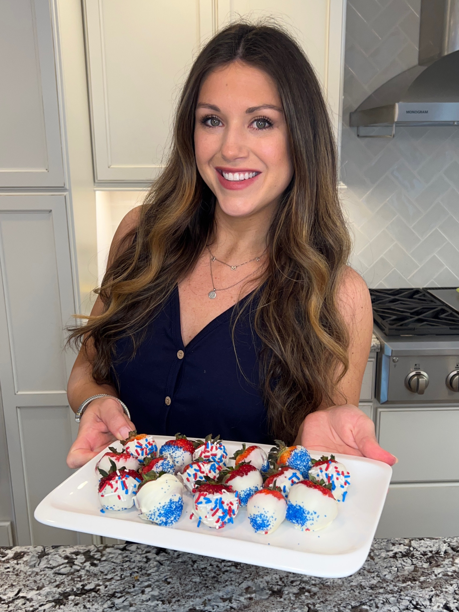Fourth of July outfit, Fourth of July dessert idea, white sandals, blue romper, red white and blue sprinkles, red crossbody bag 

#LTKunder50 #LTKstyletip #LTKSeasonal
