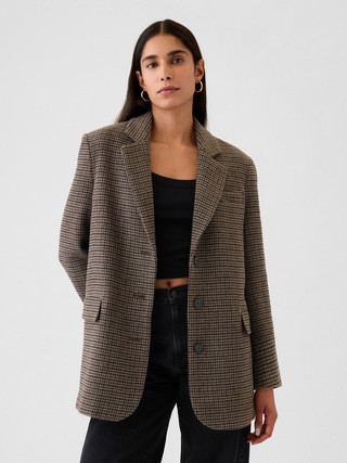 Relaxed Houndstooth Blazer | Gap (CA)