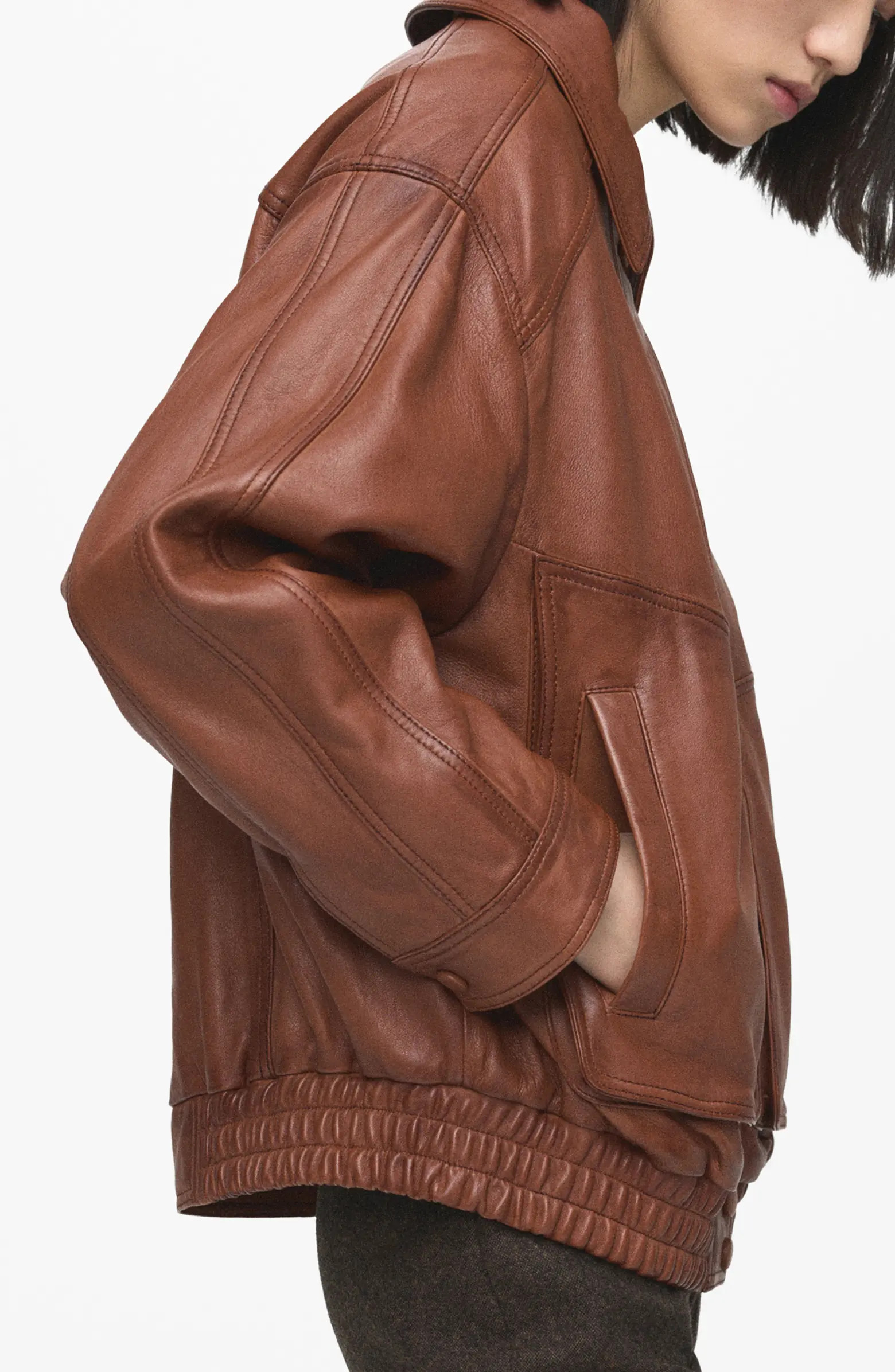 London Oversize Leather Jacket | Nordstrom