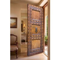 Spanish Colonial Solid Wood Door With Iron Clavos Rustic Mediterranean Entry Interior/Exterior | Etsy (US)