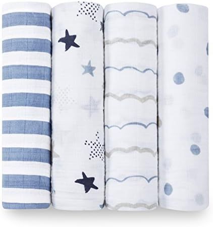 aden + anais Swaddle Blanket, Boutique Muslin Blankets for Girls & Boys, Baby Receiving Swaddles,... | Amazon (US)
