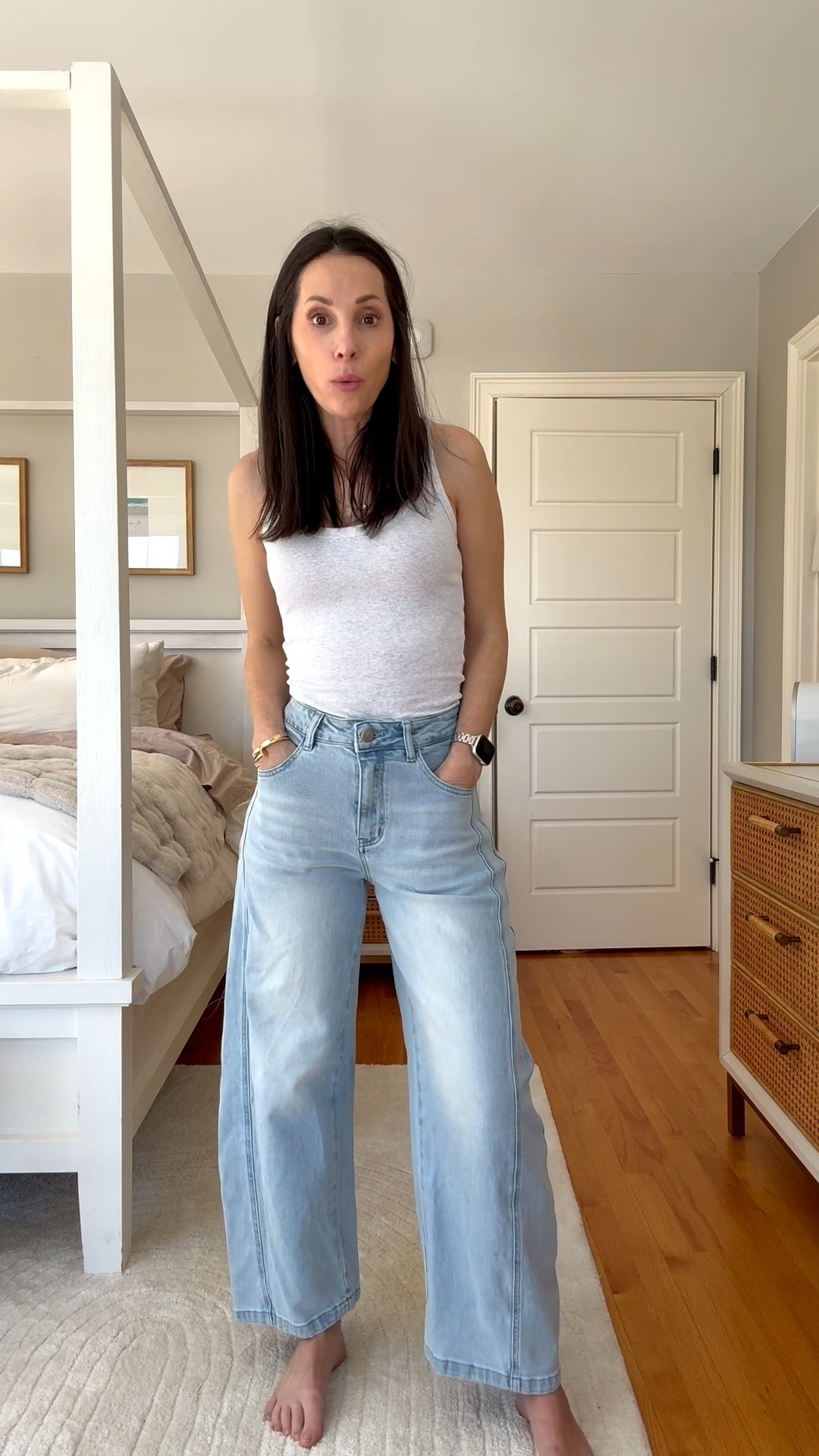 Great jeans at a great price point! Wearing size 0- I’m 5’5 for reference.  Under $40. Wash is Iceland blue  

#LTKdayinmylife #LTKgrwm #LTKootd