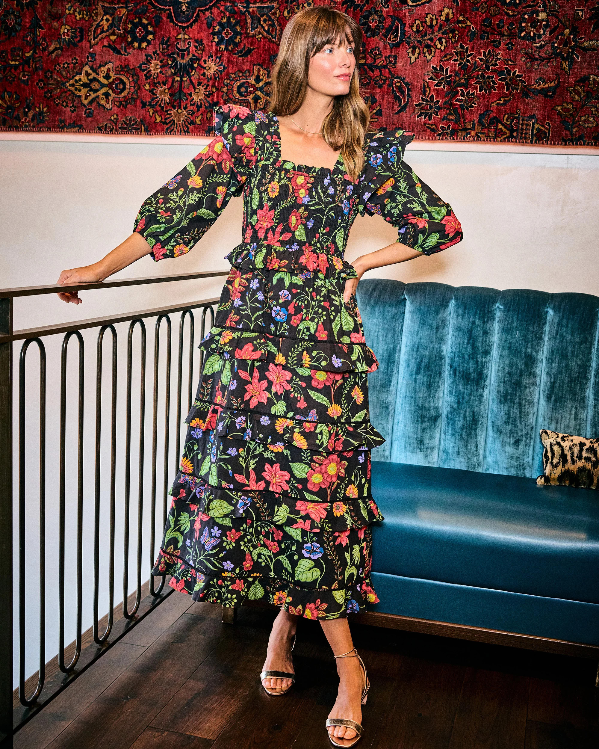 Moonlit Botanical - Isla Dress - Ink | Printfresh