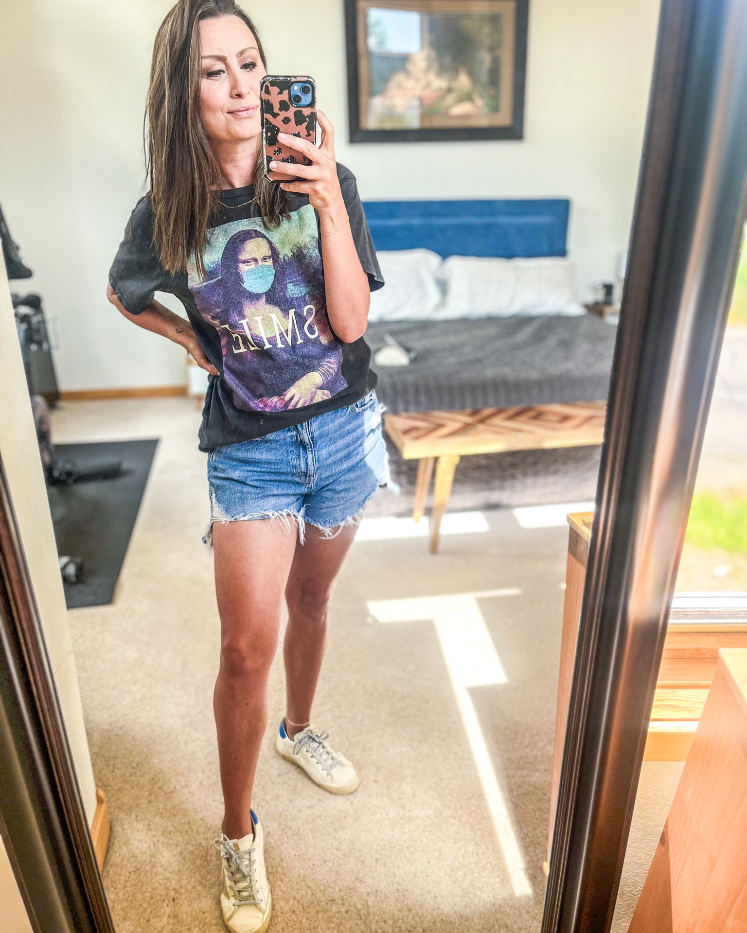 I call this ‘Mom’s gotta ton of errands to run’ #ottd 😂Also this tee is showing just how far we’ve come. 

#LTKunder50 #LTKstyletip #LTKxNSale