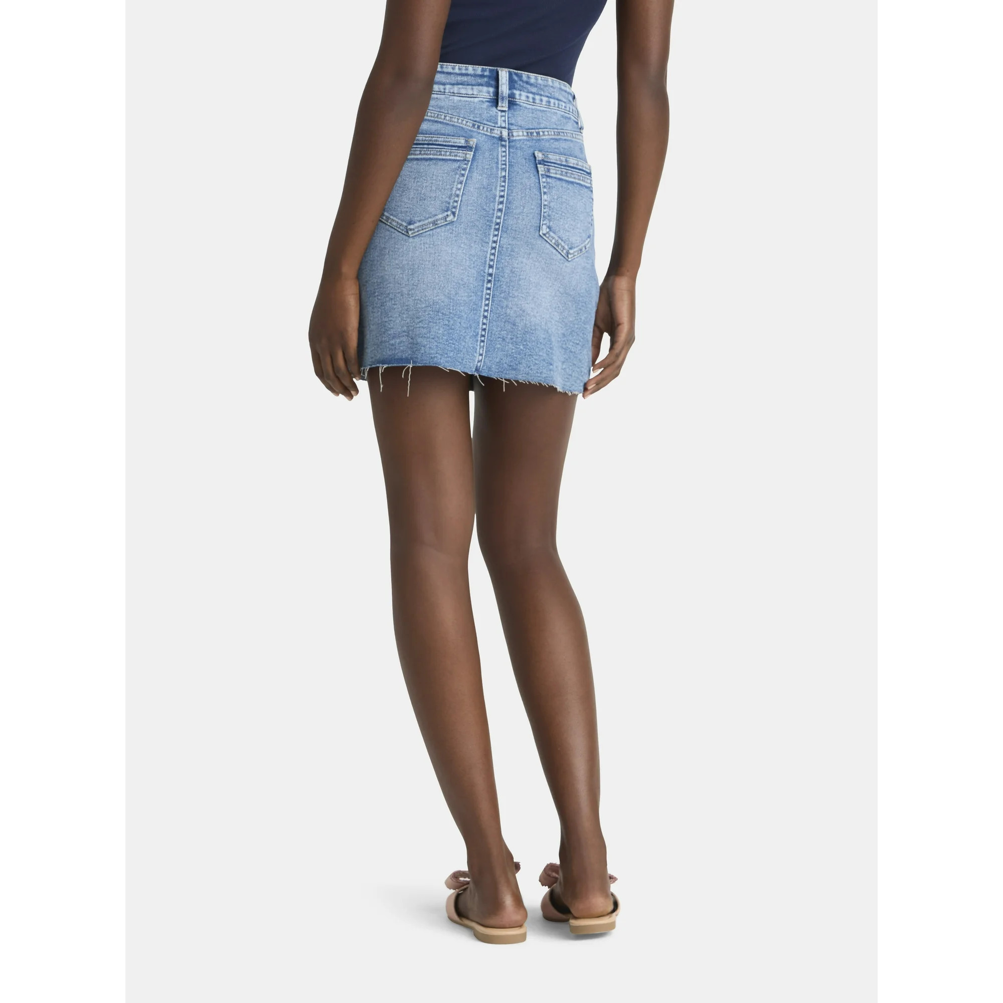 Time and Tru Women's Denim Mini Skirt, Sizes 0-20 - Walmart.com | Walmart (US)