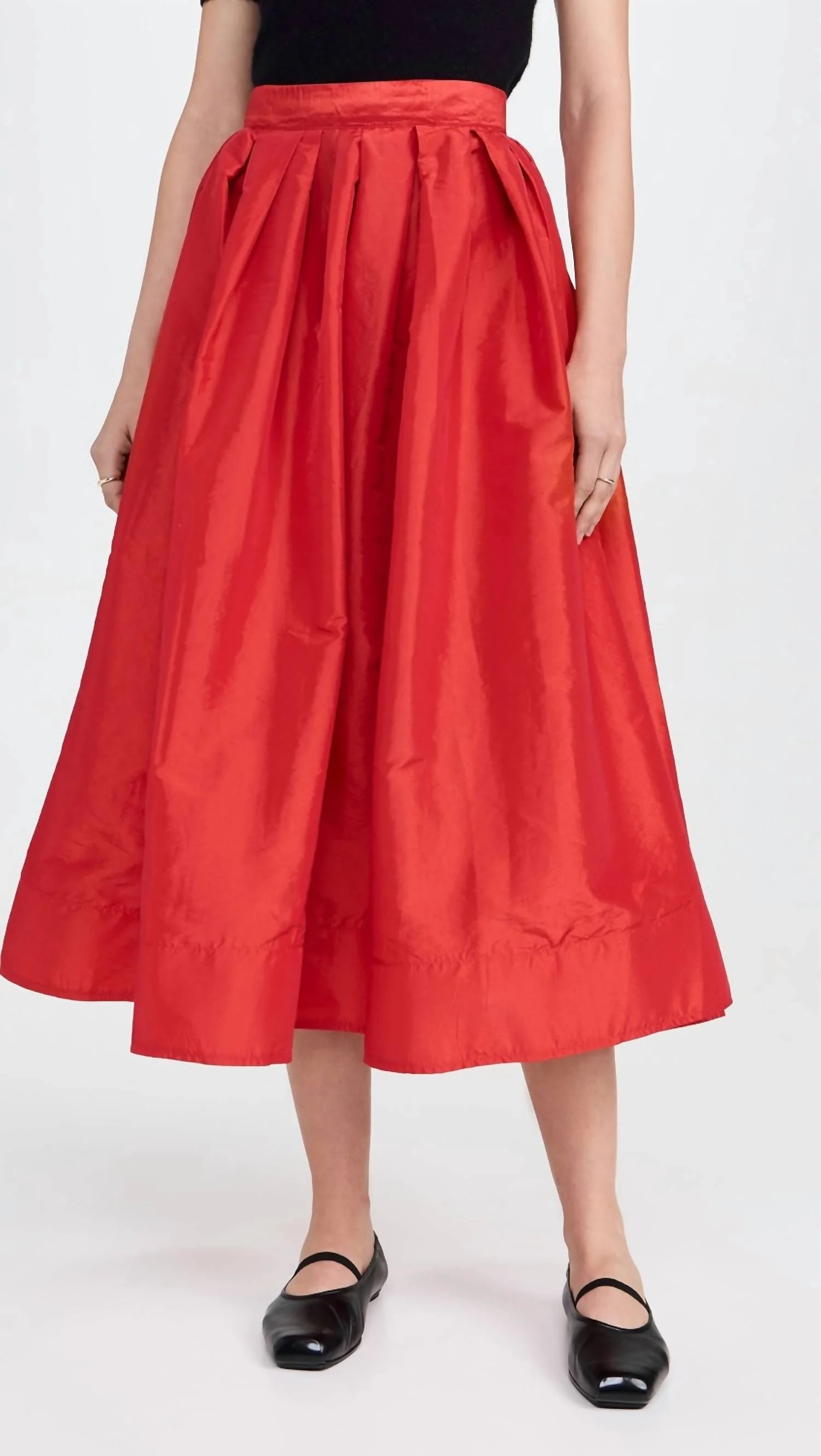 Emilia Full Skirt In High Risk Red | Shop Simon