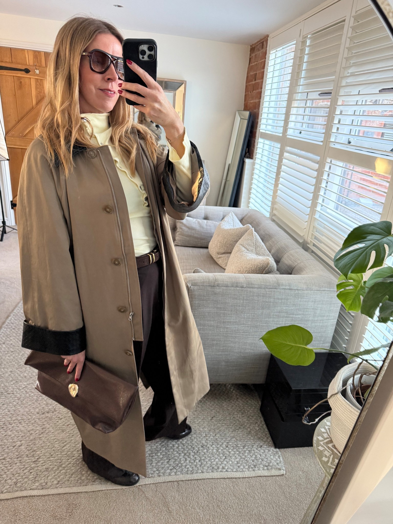 Brown woven trimmed trench coat … Bottega Venneta dupe! 

Spring style ideas, trench coat styling  

#LTKuk #LTKstyletip 

#LTKspring
