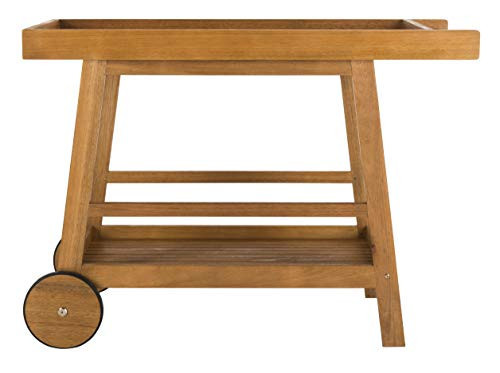 Safavieh PAT7032A Collection Renzo Teak Indoor/Outdoor Bar Cart | Amazon (US)