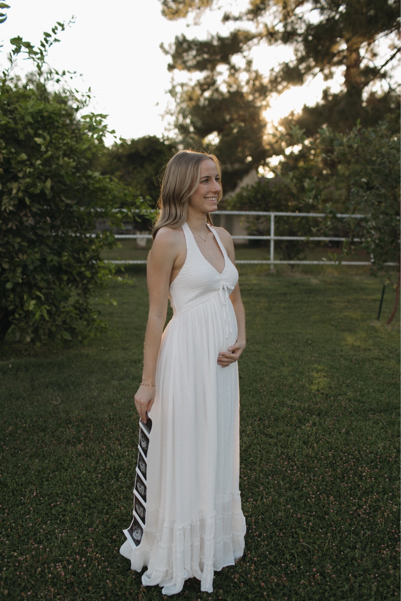 The perfect white flowy maxi dress for my pregnancy announcement shoot 🥰
•
•
Pregnancy announcement photos, baby bump, bump friendly, bump friendly dress, white maxi, white midi, halter dress, baby announcement photos

#LTKBump #LTKmomlife #LTKootd