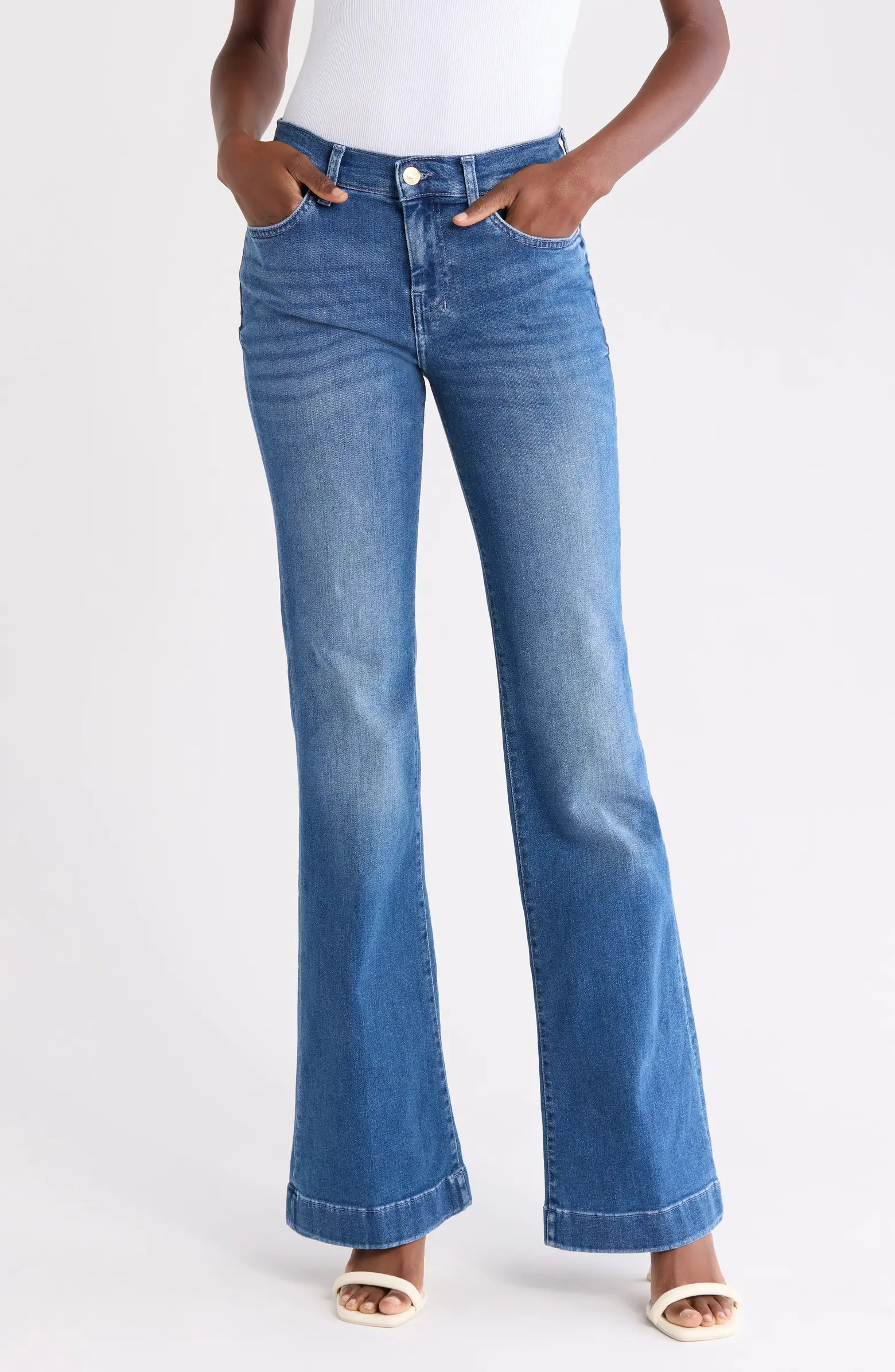 7 For All Mankind Dojo Mid Rise Flare Jeans | Nordstromrack | Nordstrom Rack