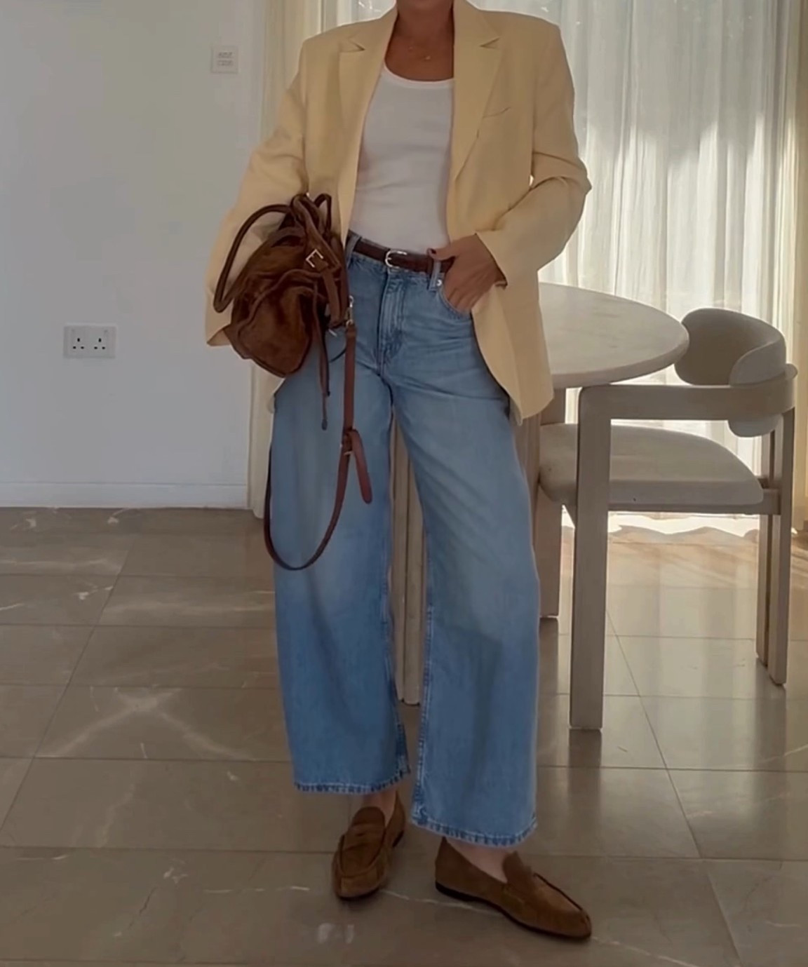 Butter yellow blazer  outfit 

#LTKsummer #LTKspring #LTKstyletip