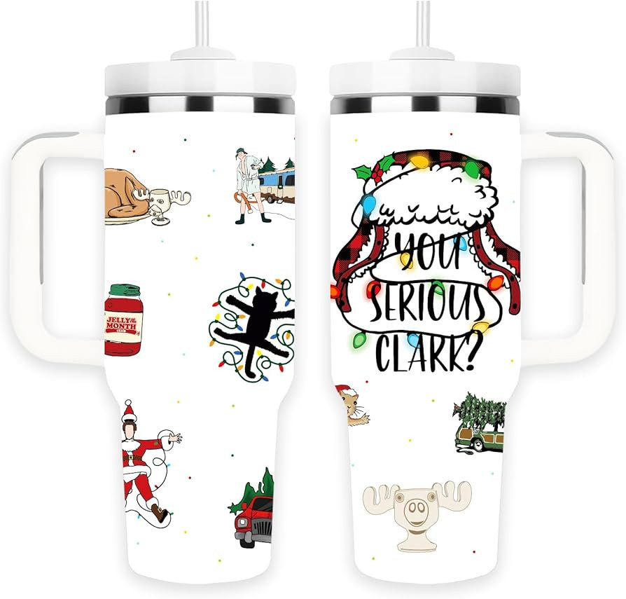 Christmas Vacation Merch Gifts, 40 oz Stainless Steel Insulated Travel Tumbler, Funny Christmas C... | Amazon (US)