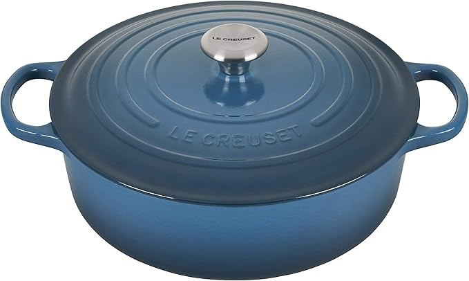 Le Creuset Enameled Cast Iron Signature Round Wide Dutch Oven, 6.75 qt., Deep Teal | Amazon (US)