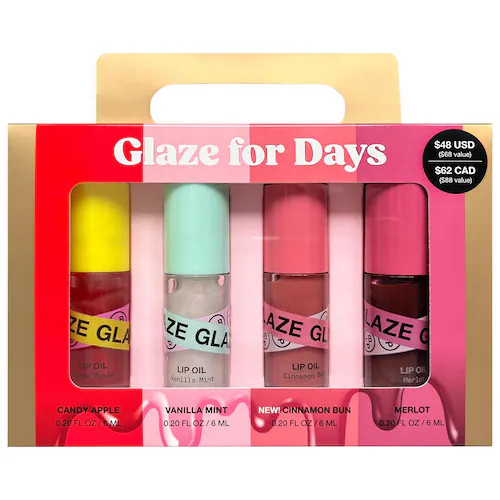 Glaze For Days 4-Piece Lip Oil Set | Sephora (US)