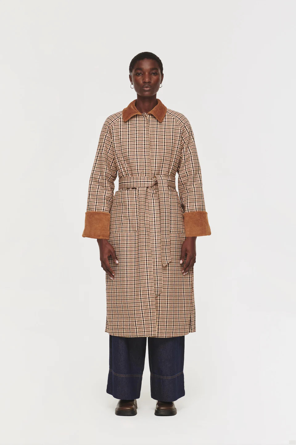 Barnaby | Reversible Wax Coat in Multi Check | ALIGNE | Aligne UK