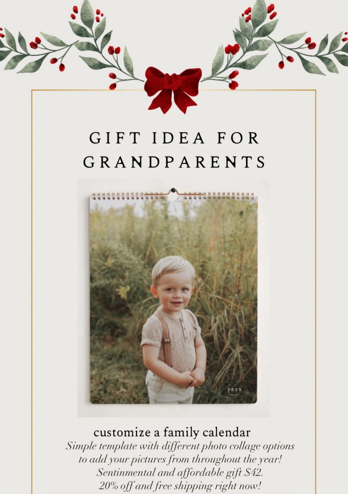 Gift idea for grandparents mom and dad family gift guide Christmas minted custom calendar 

#LTKFamily #LTKGiftGuide #LTKHoliday