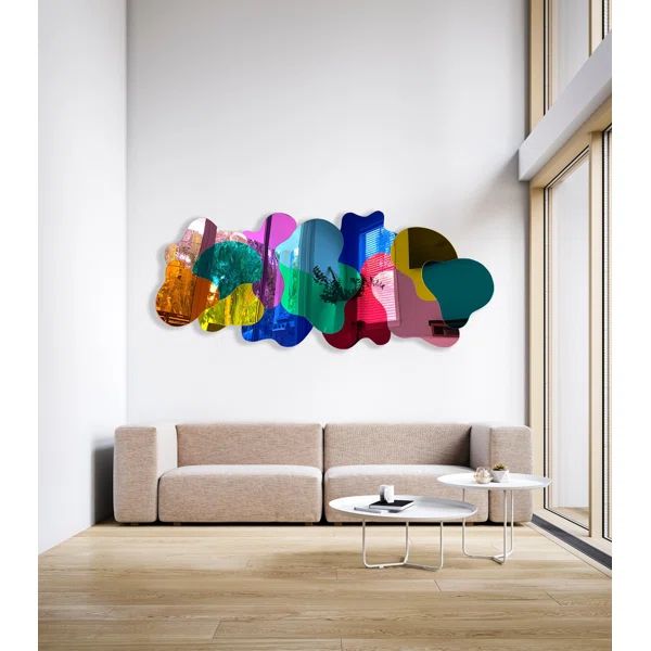 Abstract Multicolor Blob Mirrored Acrylic Wall Art | Wayfair Professional