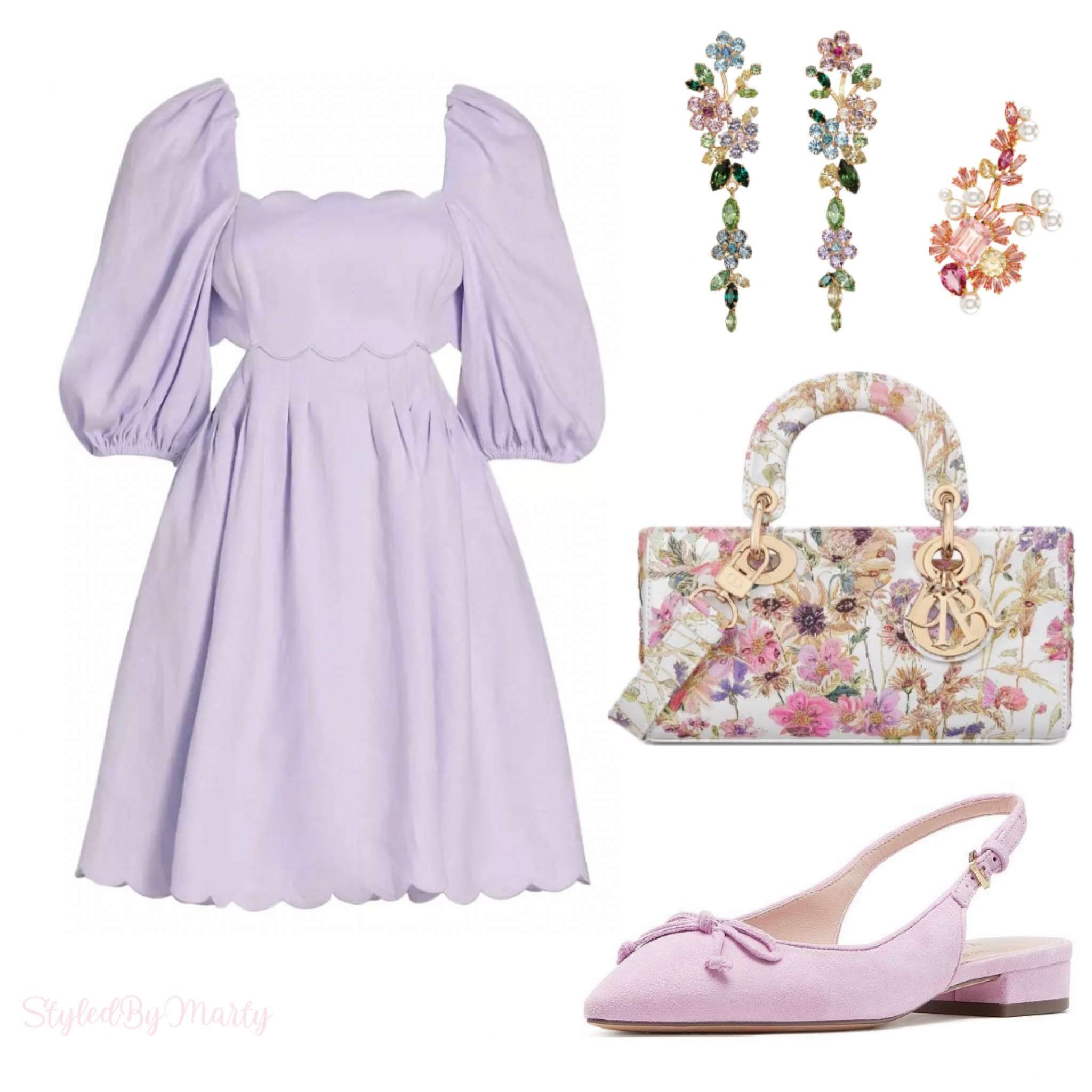 Lilac mini dress, violet mini dress, multicolor flower earrings, Cristal drop earrings, designer fashion, picnic dress, picnic party, feminine style, girly dress, classy style, classic outfit 

#LTKStyleTip #LTKSeasonal #LTKParties