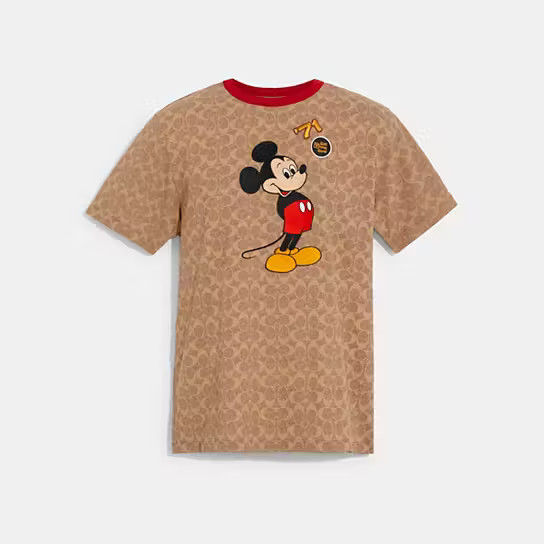 Disney X Coach Mickey Mouse Signature T Shirt In Organic Cotton | Coach (US)