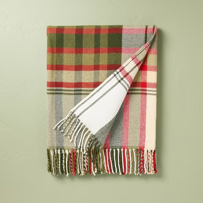 Christmas Plaid Woven Throw Blanket - Hearth & Hand™ with Magnolia | Target