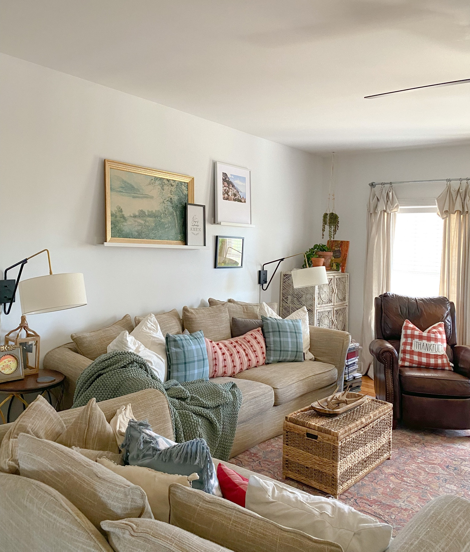 Budget amazon lighting, plug in wall sconce, matte black modern ceiling fan 
Loloi rugs, casaluna chunky Target blanket, rattan trunk

#LTKsalealert #LTKFind #LTKhome