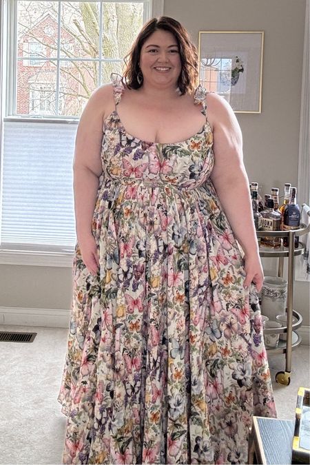 Garden fairy princess dress in straight and plus sizes to 6x. This dress is perfect for a spring wedding. It’s a dress worthy of twirling. 🦋 

#LTKover40 #LTKplussize
