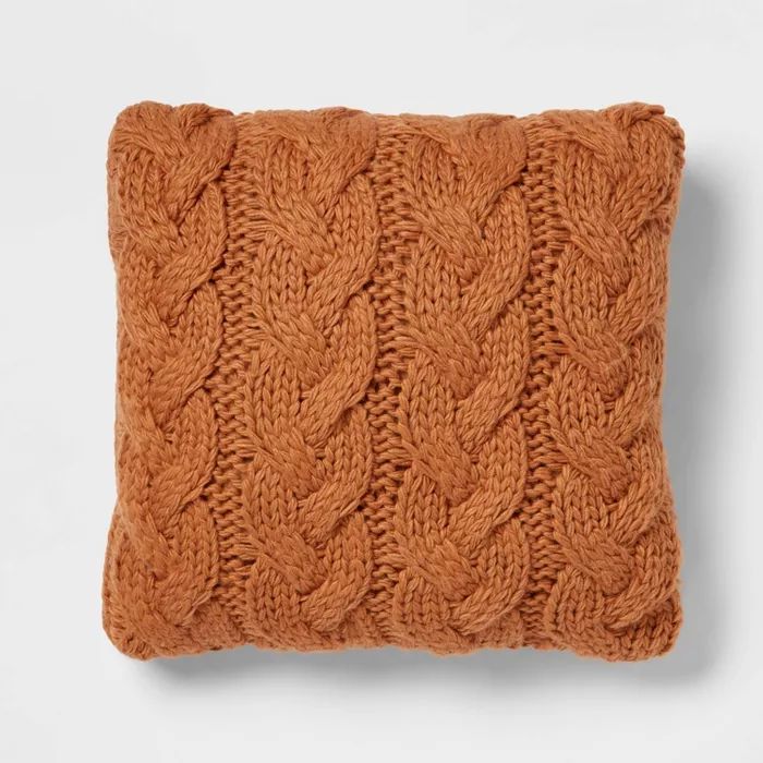 Chunky Cable Knit Throw Pillow - Threshold™ | Target