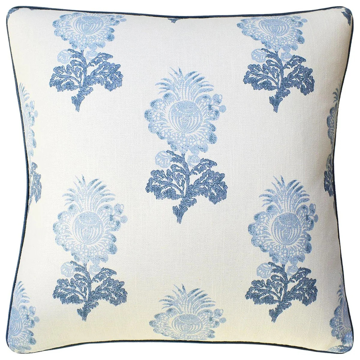Blue Flower Aldith Square Throw Pillow | The Well Appointed House, LLC