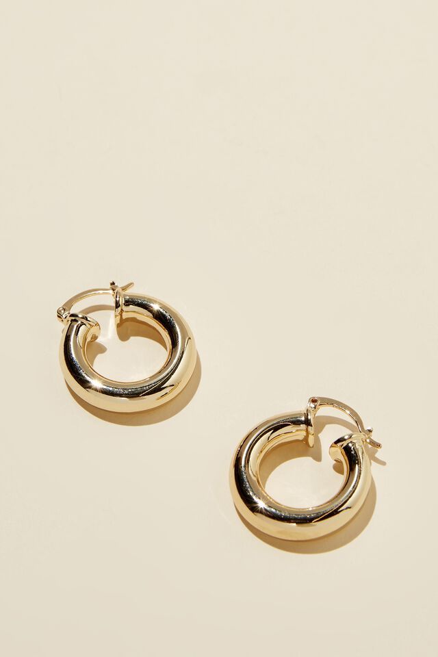 Premium Mid Hoop Gold Plated | Cotton On (ANZ)
