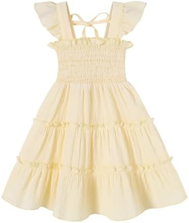 YOUNGER TREE Toddler Girl Dress Kids Sleeveless Ruffle Dresses for Girls Summer Outfits Beach Sun... | Amazon (US)