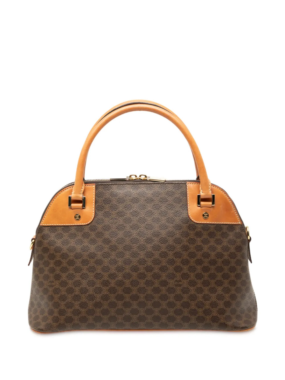 Celine Pre-Owned 2000 Macadam Coated Canvas Dome Satchel | Brown | FARFETCH | Farfetch Global