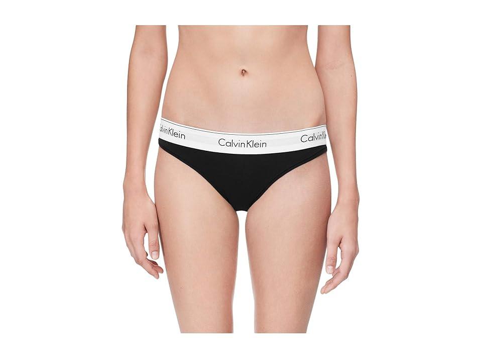 Calvin Klein Underwear Modern Cotton Bikini Women's Underwear Black : XL (Women's 16), Cotton/Modal/Elastane | Zappos