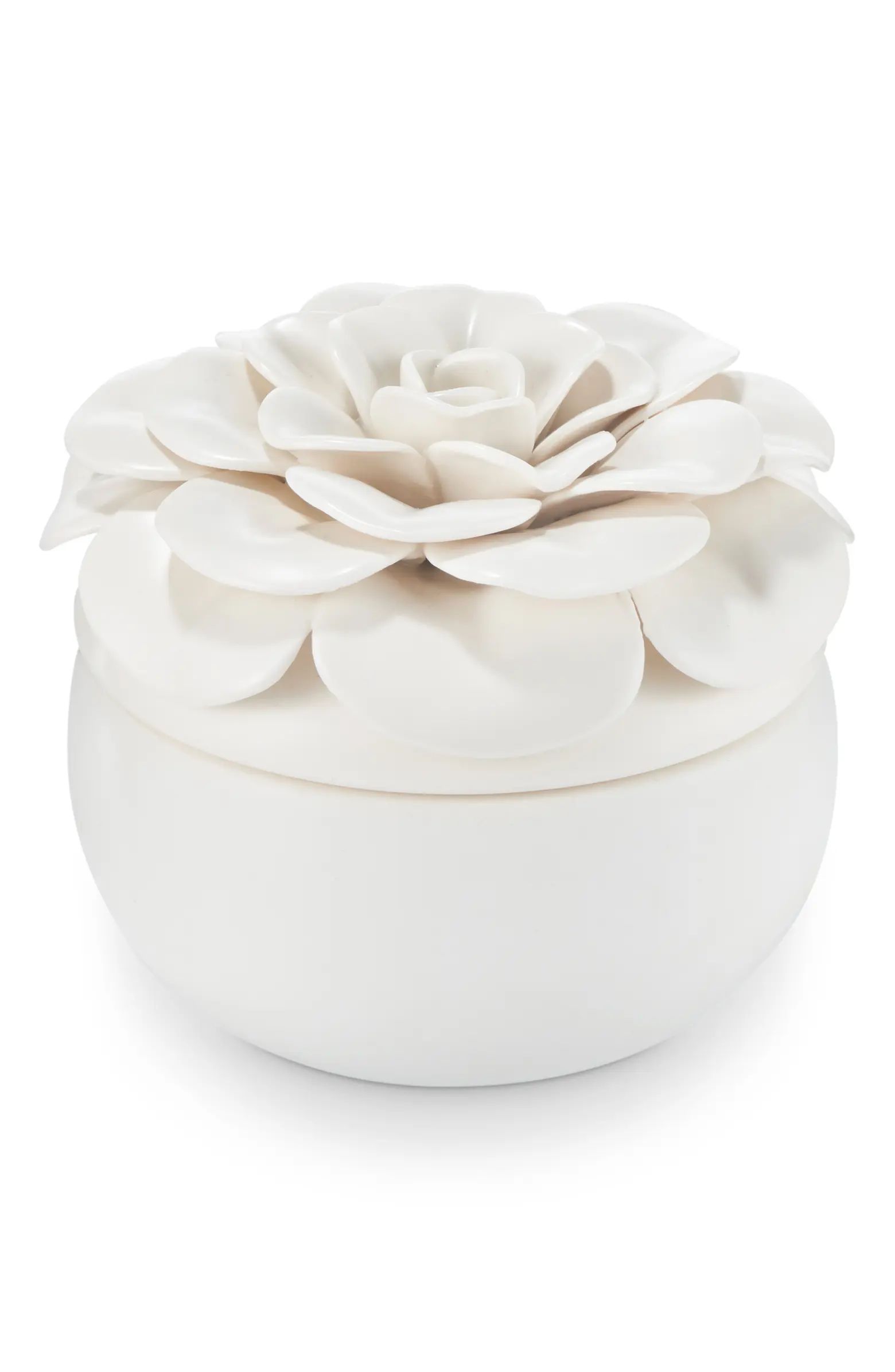 Ceramic Lidded Flower Candle | Nordstrom