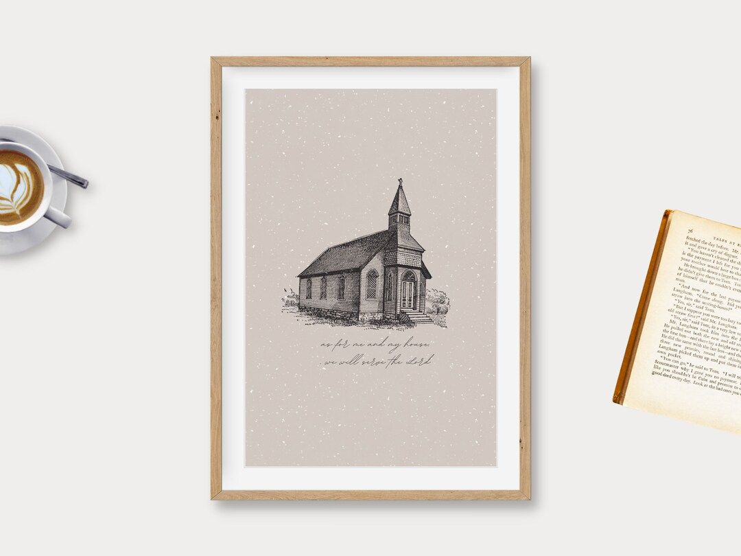 Church Vintage Verse Printable Wall Art | Home Decor Print | Christian Sign | God/Jesus Sign | Di... | Etsy (US)