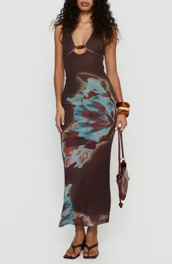 Princess Polly Maritsa Beaded Halter Maxi Dress | Nordstrom | Nordstrom