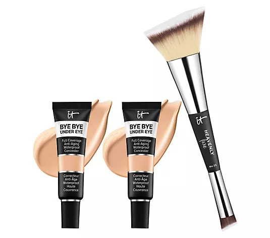 IT Cosmetics Bye Bye Under Eye Concealer Duo w/ Luxe Brush | QVC