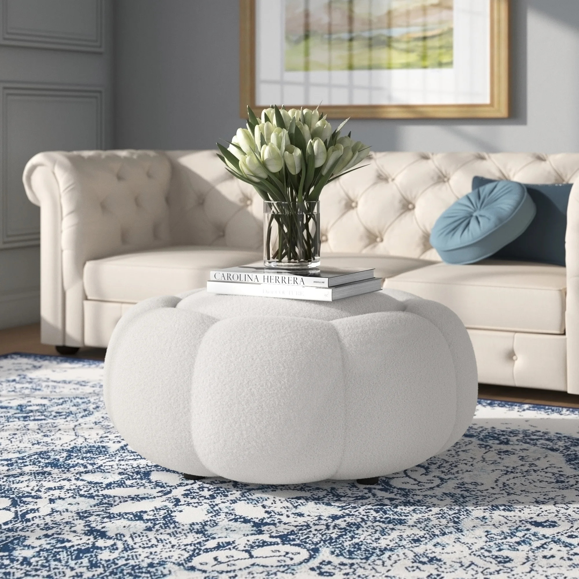Mercury Row® Stevie Upholstered Round Cocktail Ottoman & Reviews | Wayfair | Wayfair North America