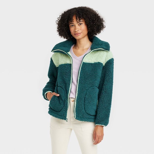 Women's Hooded Sherpa Anorak Jacket - Universal Thread™ | Target