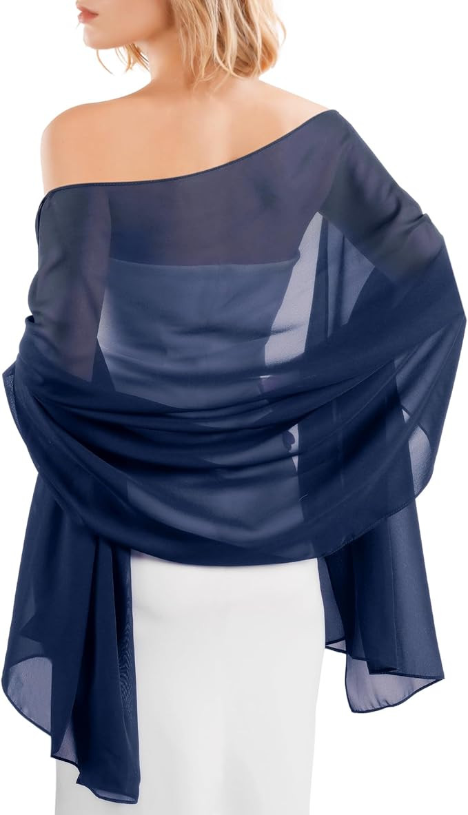 FURTALK Chiffon Shawl Wraps for Women Evening Dresses Soft Scarf Formal Wedding Bridal Scarves | Amazon (US)