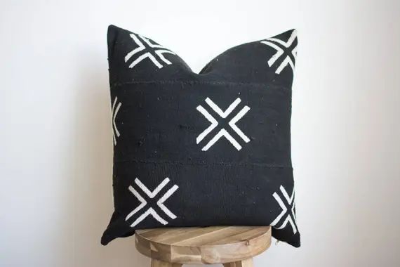 Black African Mudcloth Pillow No.15 | Etsy (US)