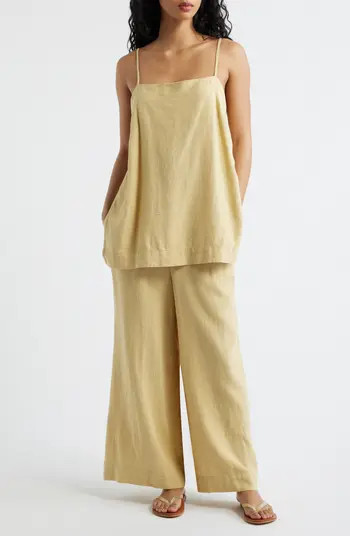 Sightseer Longline Square Neck Top & Wide Leg Pants Set | Nordstrom