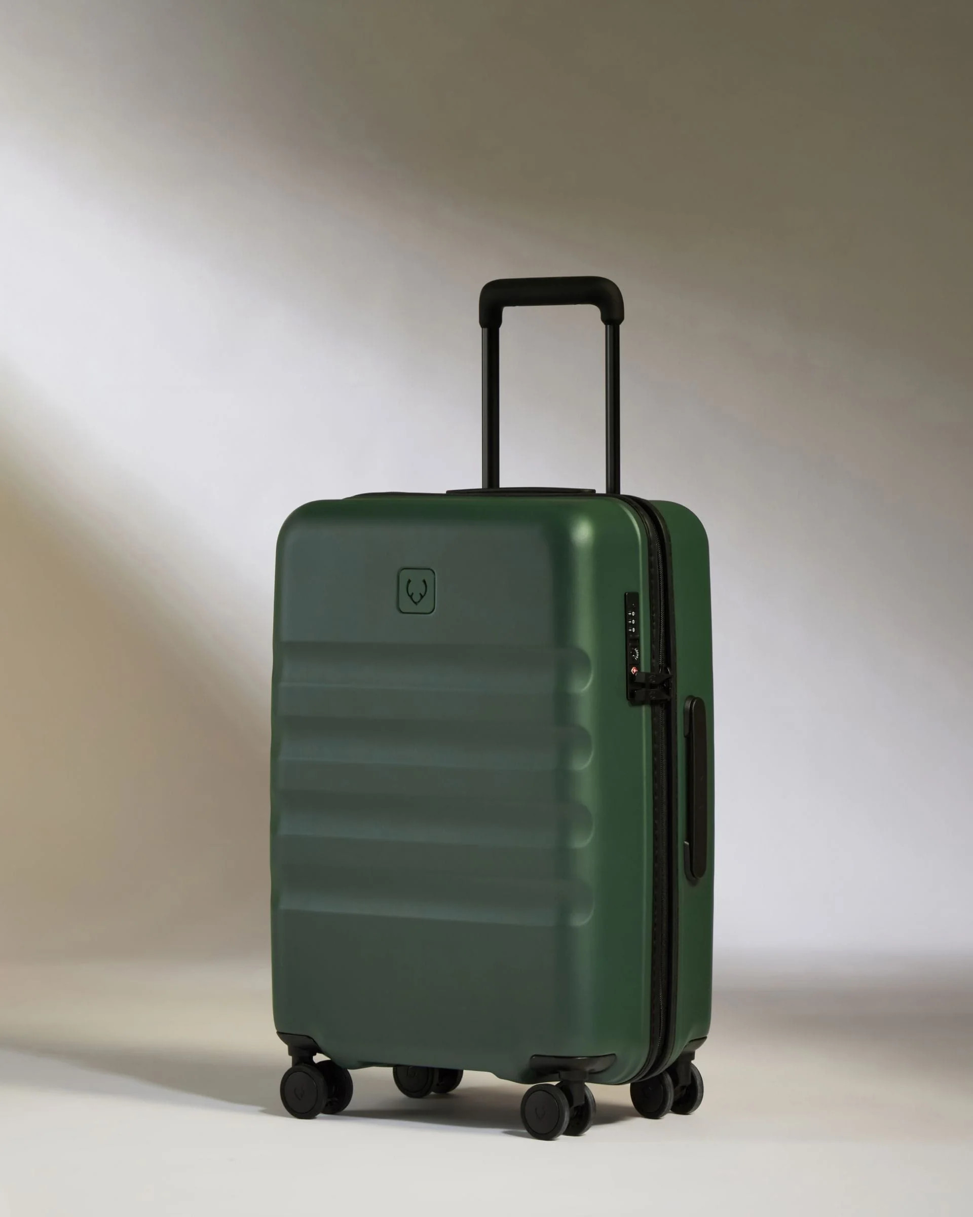 Large Cabin Suitcase in Antler Green - Icon Stripe | Lightweight & Hard Shell Suitcase | Antler UK