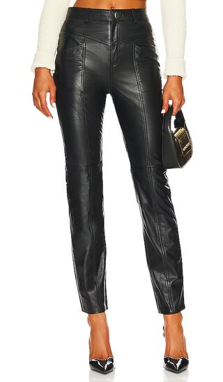 Mari Leather Pant in Black | Revolve Clothing (Global)