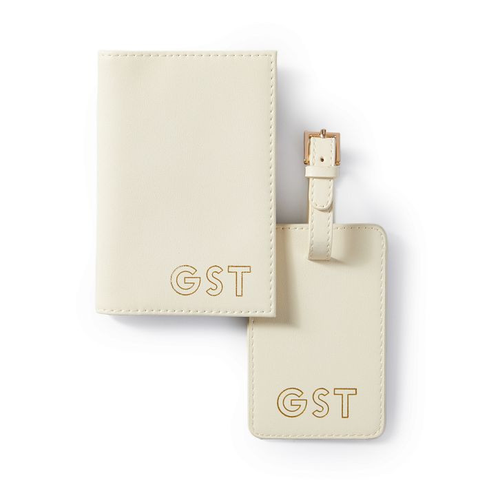 Fillmore Vegan Leather Luggage Tag and Passport Case | Mark and Graham