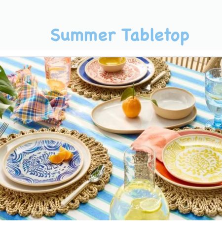 Summer tabletop decor, patio decor, home entertaining 

#LTKFindsUnder100 #LTKSeasonal #LTKHome